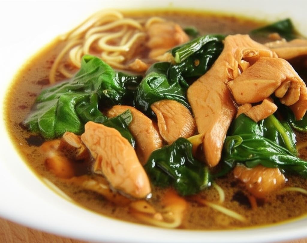 Zupa szpinakowa z kurczakiem