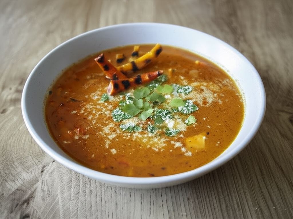 Zupa z grillowanych warzyw