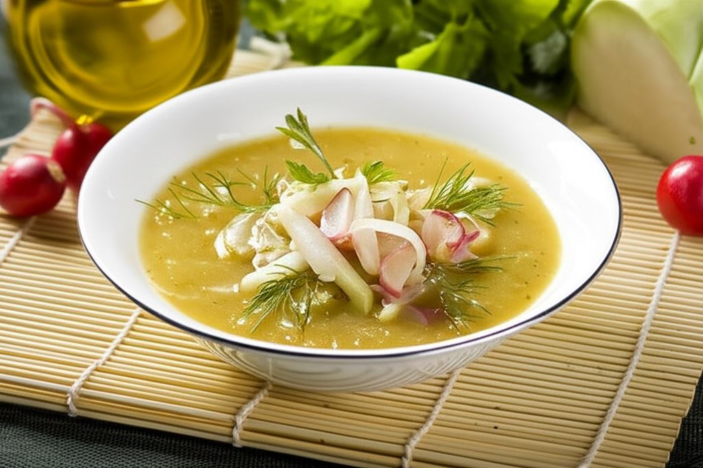 Zupa z kalarepy i rzodkiewek