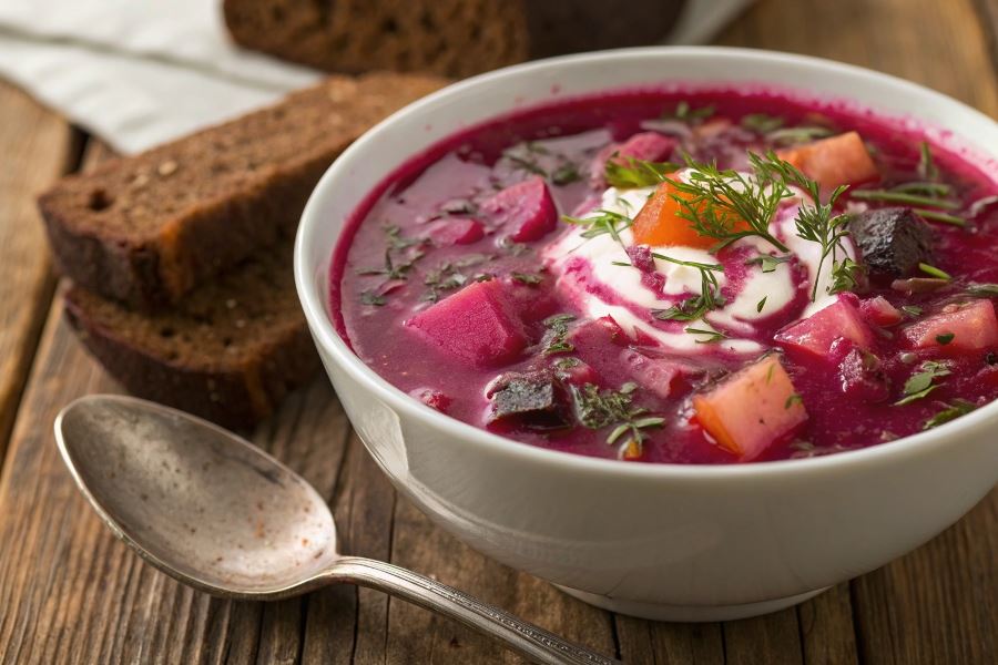 Zupa z młodych buraczków