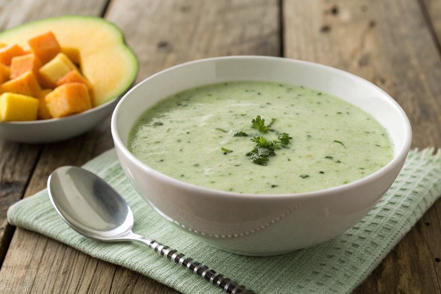 Zupa z ogórka i serka topionego