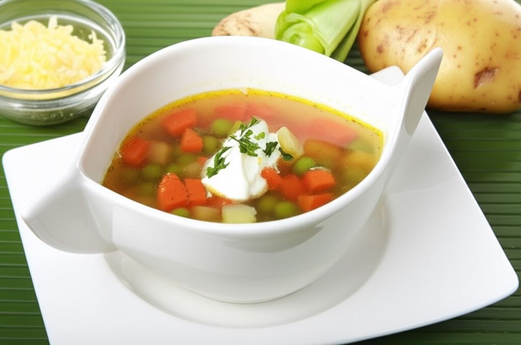 Zupa z zielonego groszku