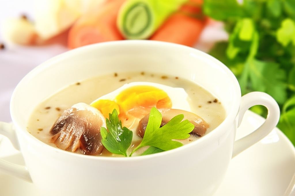 Żurek z pieczarkami