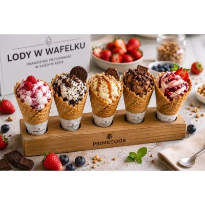 Lody w wafelku