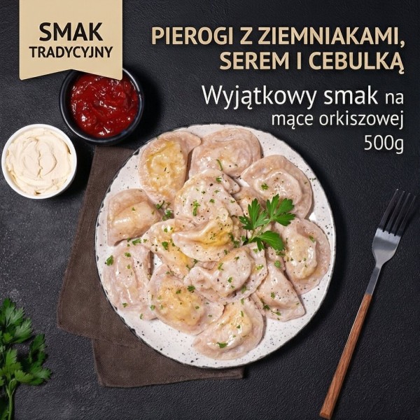 Вареники з картоплею, сиром та цибулею на цільнозерновому борошні 500 г