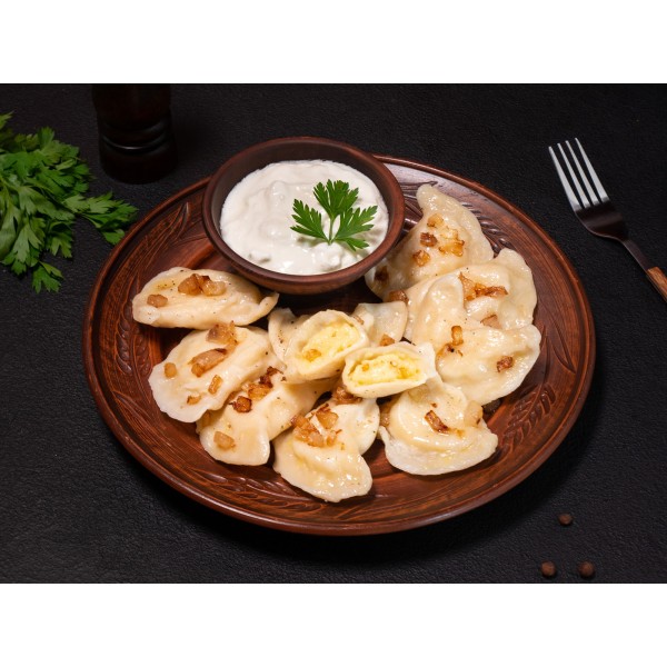 Вареники з картоплею та шкварками 500 г