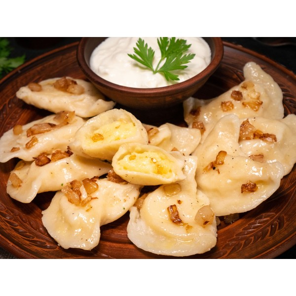 Вареники з картоплею та шкварками 1 кг