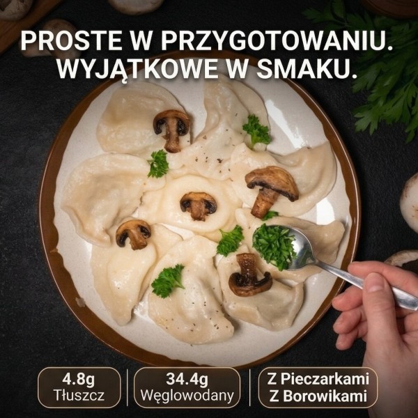 Вареники з капустою та грибами 500 г