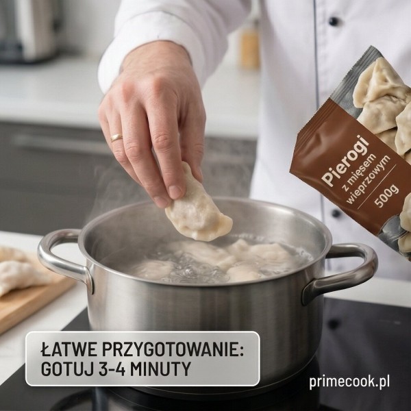 Pierogi z mięsem wieprzowym 500g