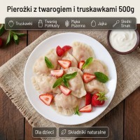 Вареники з сиром та полуницею 500 г