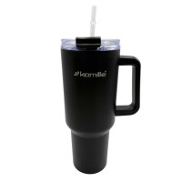 СТАЛЕВА ТЕРМОЧАШКА 1200 МЛ З РУЧКОЮ ТА ТРУБОЧКОЮ KM-2172