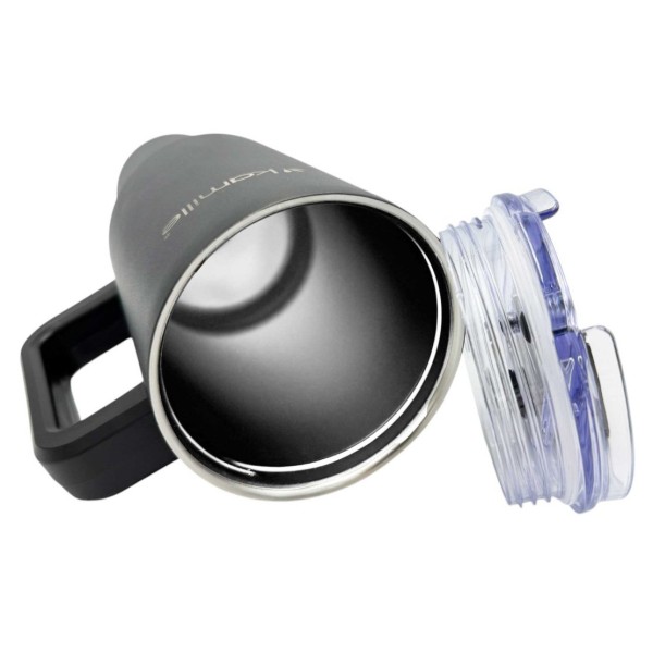 СТАЛЕВА ТЕРМОЧАШКА 1200 МЛ З РУЧКОЮ ТА ТРУБОЧКОЮ KM-2172