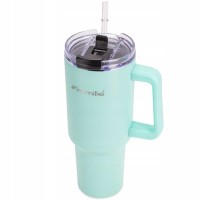 СТАЛЕВА ТЕРМОЧАШКА 1200 МЛ З РУЧКОЮ ТА ТРУБОЧКОЮ KM-2175