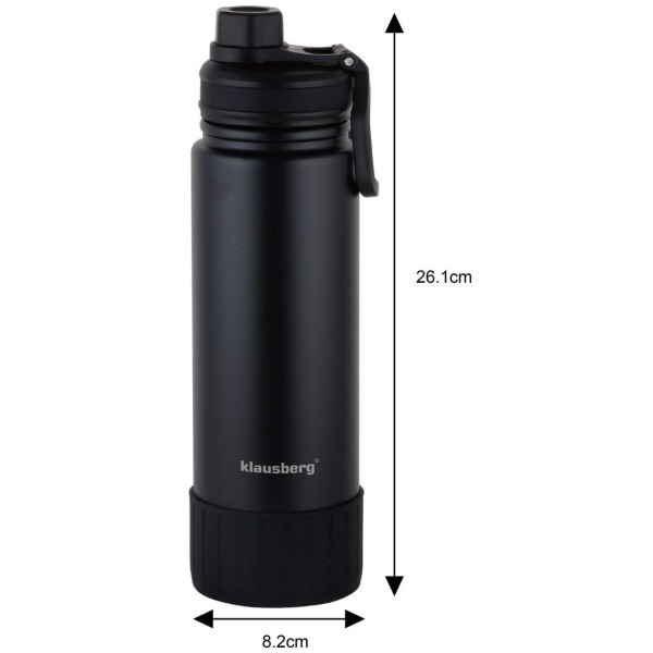 Термопляшка KLAUSBERG 720 мл чорна KB-7637