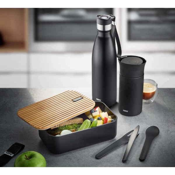 Термопляшка GEFU OLIMPIO 500 мл, чорна