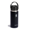 Пляшка HF-16oz з широкою гнучкою кришкою, чорна