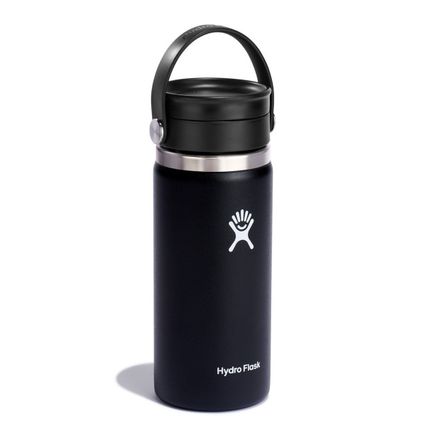 Пляшка HF-16oz з широкою гнучкою кришкою, чорна