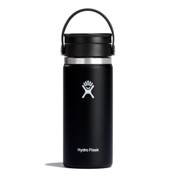 Пляшка HF-16oz з широкою гнучкою кришкою, чорна