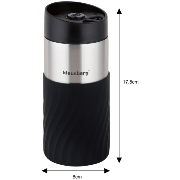 Термокружка 300 мл Klausberg чорна KB-7629