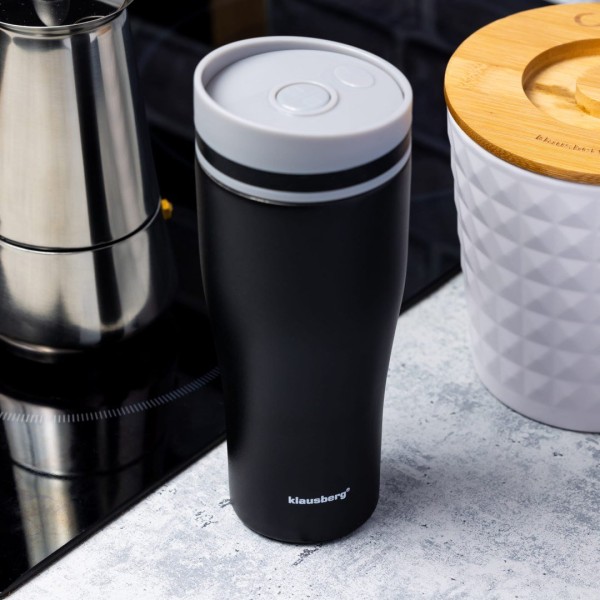 Термокружка 380 мл KLAUSBERG ЧОРНА KB-7617