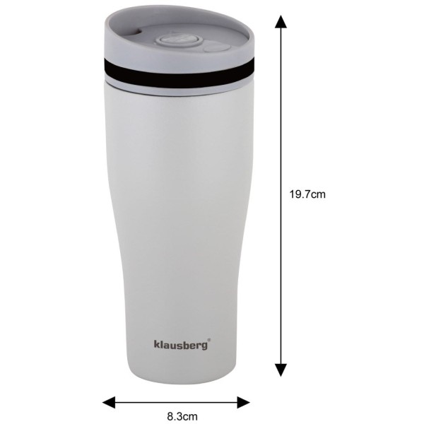 Термокружка 380 мл Klausberg бежевого кольору KB-7620