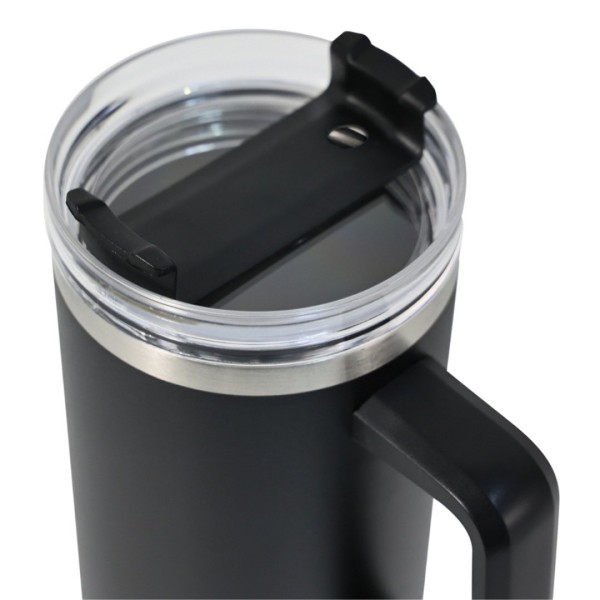 СТАЛЕВА ТЕРМОЧАШКА 1100 мл З РУЧКОЮ ТА ТРУБОЧКОЮ KLAUSBERG KB-7942