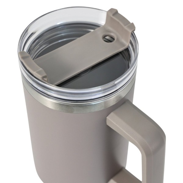 СТАЛЕВА ТЕРМОЧАШКА 1100 мл З РУЧКОЮ ТА ТРУБОЧКОЮ KLAUSBERG KB-7943