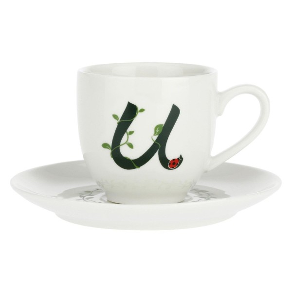 LA PORCELLANA BIANCA SOLOTUA Чашка з блюдцем 90 мл, U візерунок