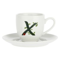 LA PORCELLANA BIANCA SOLOTUA Чашка з блюдцем 90 мл, візерунок X