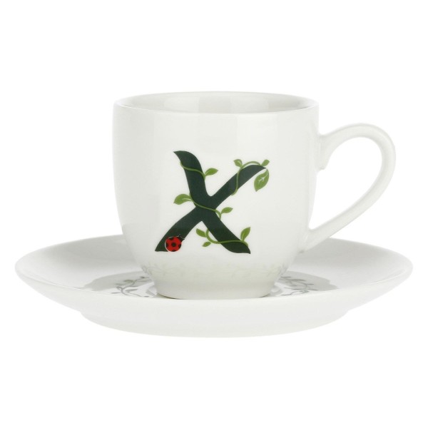 LA PORCELLANA BIANCA SOLOTUA Чашка з блюдцем 90 мл, візерунок X