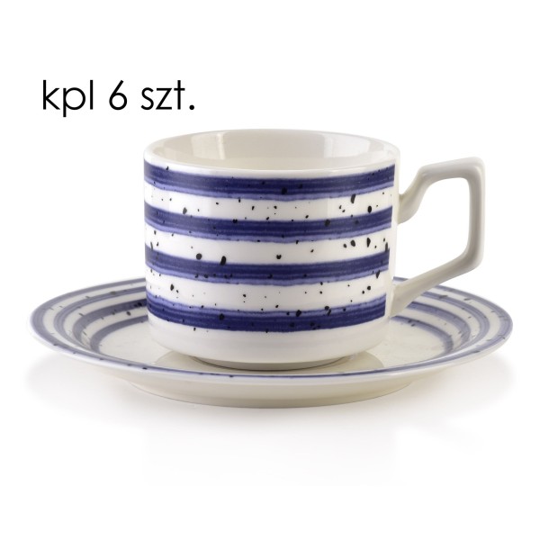 Набір JOY із 6 чашок і блюдець, синій