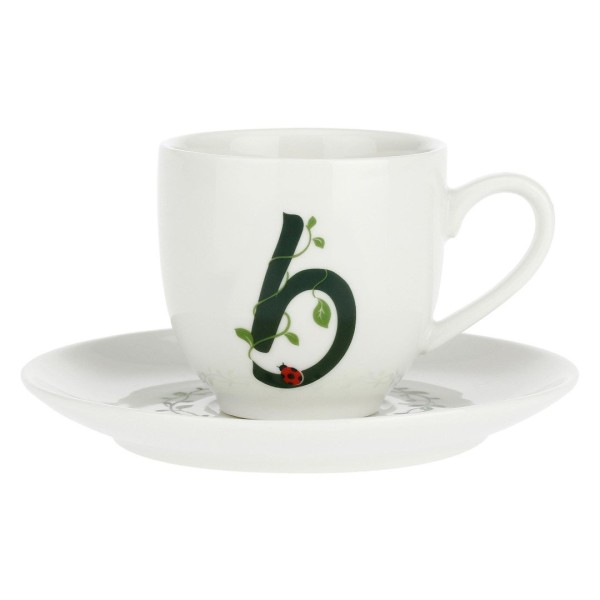 LA PORCELLANA BIANCA SOLOTUA Чашка з блюдцем 90 мл, візерунок B