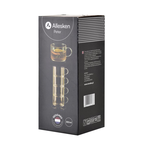 Zestaw filiżanek Mondex PETER HONEY (4 x 350 ml)