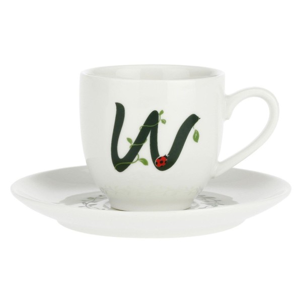LA PORCELLANA BIANCA SOLOTUA Чашка з блюдцем 90 мл, візерунок W