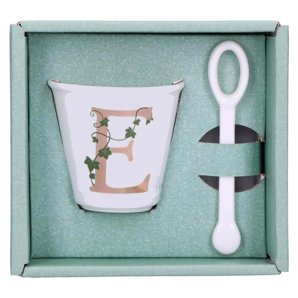 LA PORCELLANA BIANCA UNICO Чашка з ложкою 75 мл, візерунок E