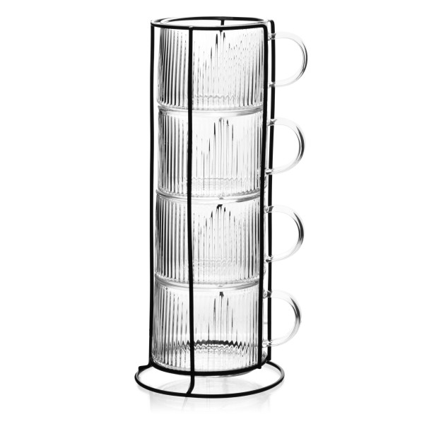 Набір з 4 чашок PETER на підставці 350 мл