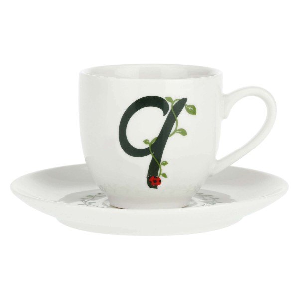 LA PORCELLANA BIANCA SOLOTUA Чашка з блюдцем 90 мл, малюнок Q