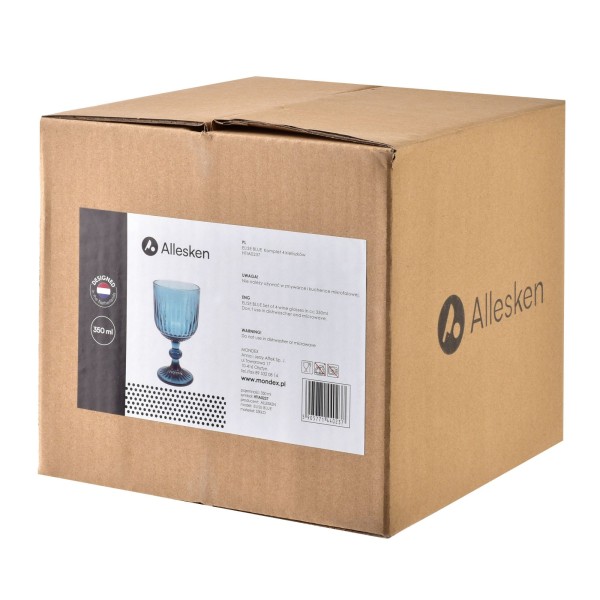 ELISE BLUE Набір із 4 склянок 9x16,4 см