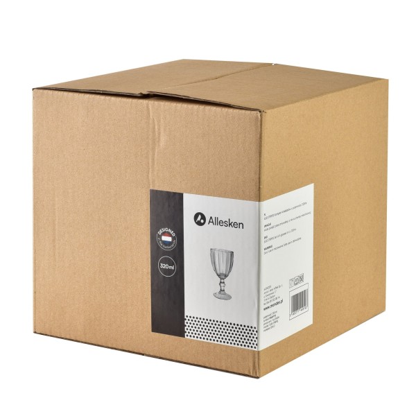 ELISE STRIPES Набір із 4 склянок 300 мл прозорий 9x9x17 см