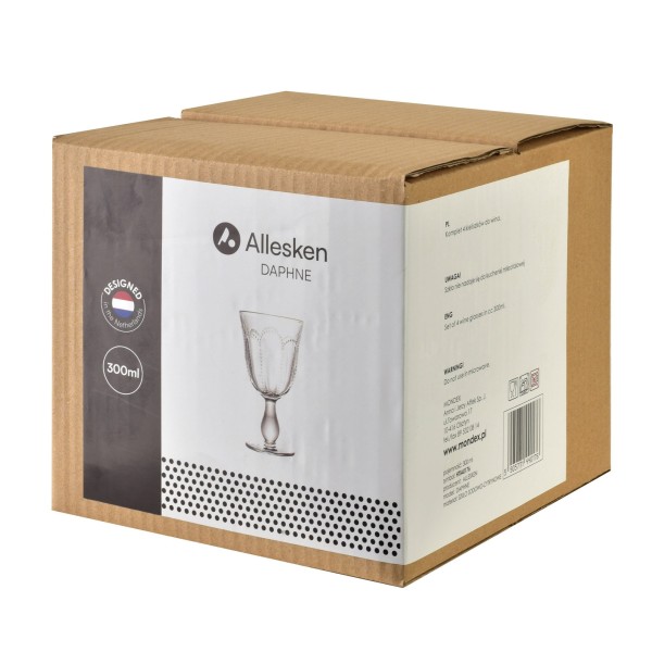 Komplet kieliszków do wina Allesken DAPHNE (4 sztuki, 300 ml)