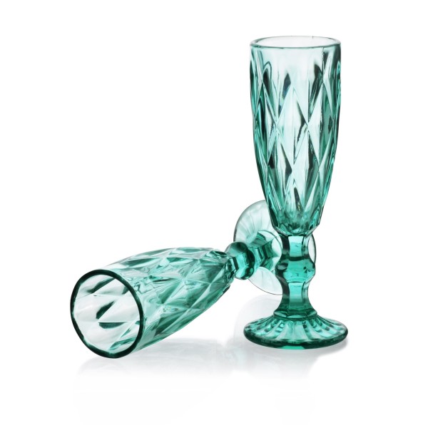 Komplet kieliszków do szampana Affekdesign ELISE TURQUISE (6 szt., 180 ml)