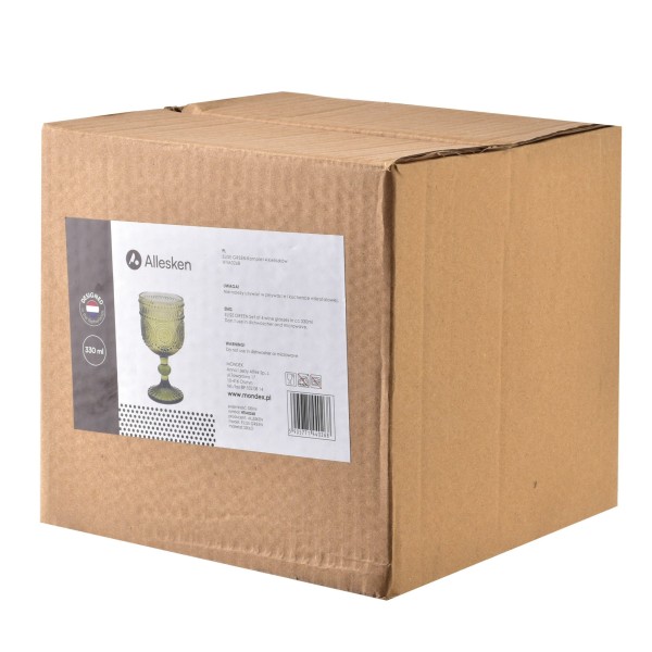 Komplet kieliszków Allesken ELISE GREEN (4 szt., 330 ml)