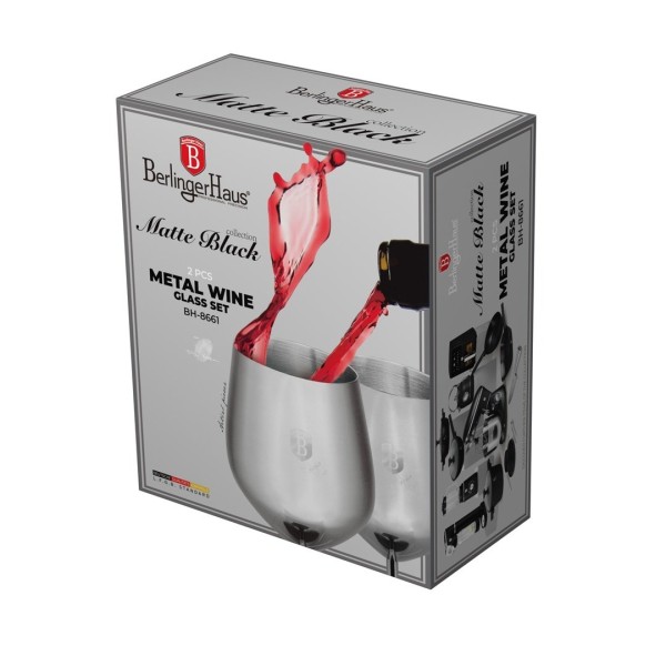 Келихи для вина Berlinger Haus BH-8661 Matte Black Collection