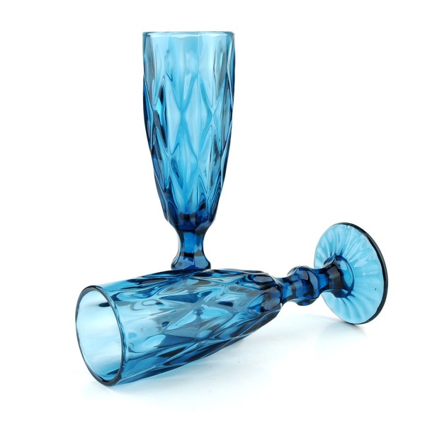 Komplet kieliszków do szampana Affekdesign ELISE BLUE (6 szt., 180 ml)