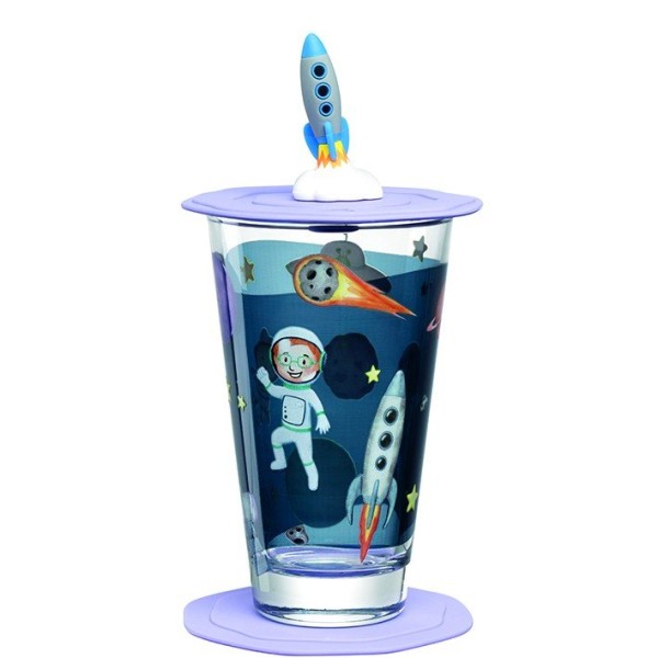 Szklanka z pokrywą i spodkiem Leonardo BAMBINI AVVENTURA (300 ml)