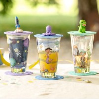 Стакан з кришкою та блюдцем динозавр 300 мл BAMBINI AVVENTURA - Leonardo