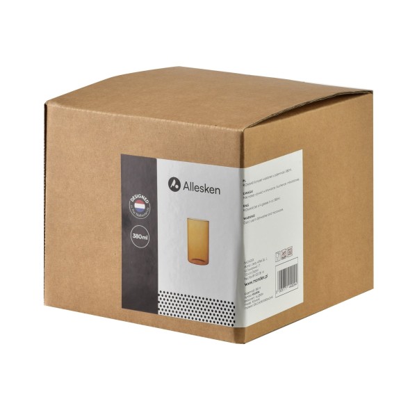 Zestaw 4 szklanek Allesken ROMANE (380 ml, borokrzemowe)