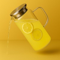 СУЧАСНА КУХНЯ Глечик з боросилікатного скла з кришкою 1,9 л 8x10,5x25,5 см