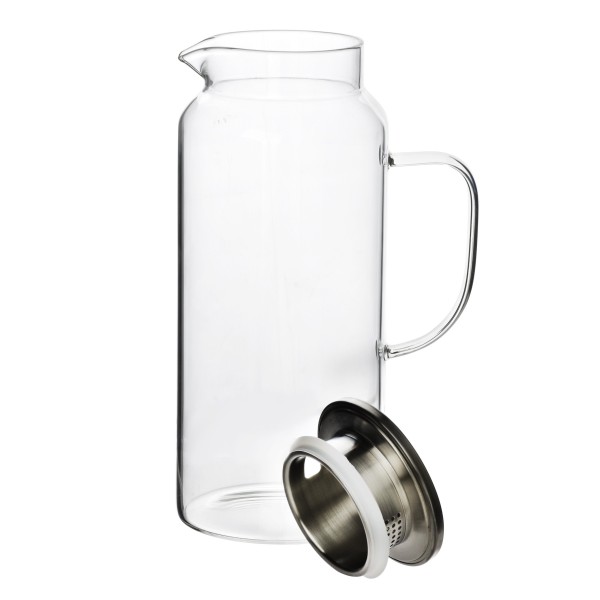 СУЧАСНА КУХНЯ Глечик з боросилікатного скла з кришкою 1,9 л 8x10,5x25,5 см