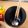 ПОРЦЕЛЯНОВА САЛАТНИЦЯ 23 см З ЛОЖКАМИ KLAUSBERG KB-7786 ЧОРНИЙ
